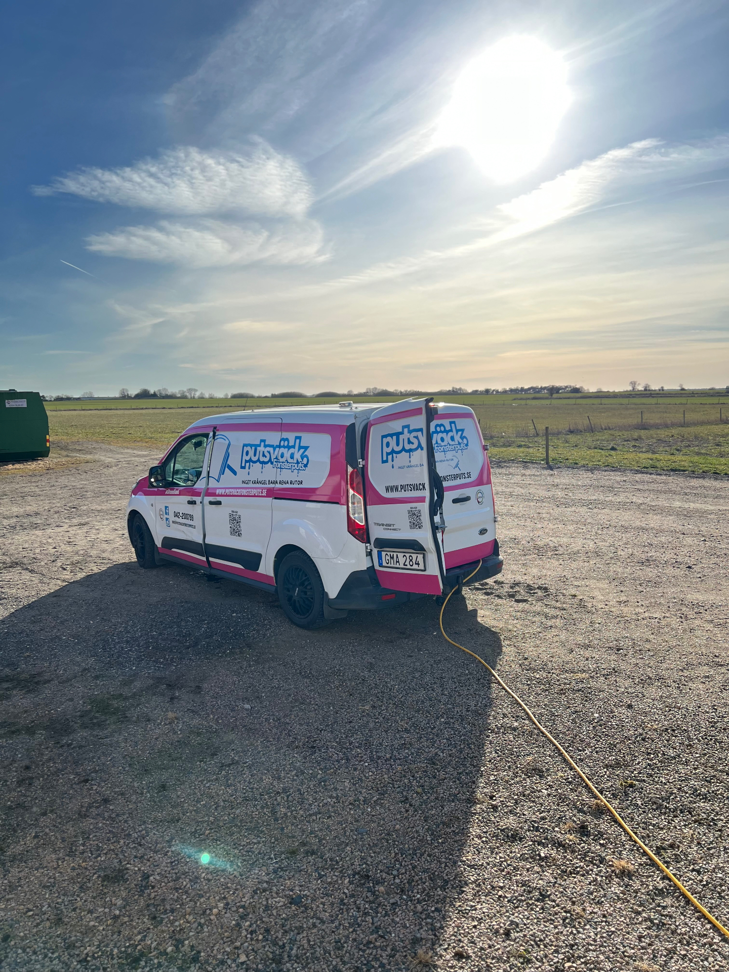 Putsväck fönsterputs på landsbygden i Halland